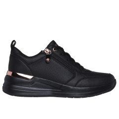 Skechers 177336-BBK Női fekete fűzős sportcipő