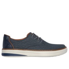 Skechers 205135-NVY Férfi kék vászon fűzős sportcipő