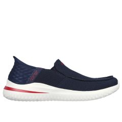 Skechers 210604-NVY Férfi kék textil sportcipő