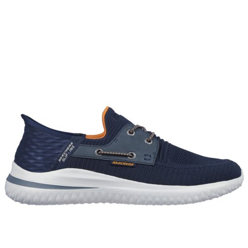 Skechers 210606-NVY Férfi kék textil sportcipő