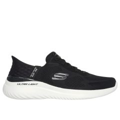 Skechers 232459-BKW Férfi fekete fűzős sportcipő