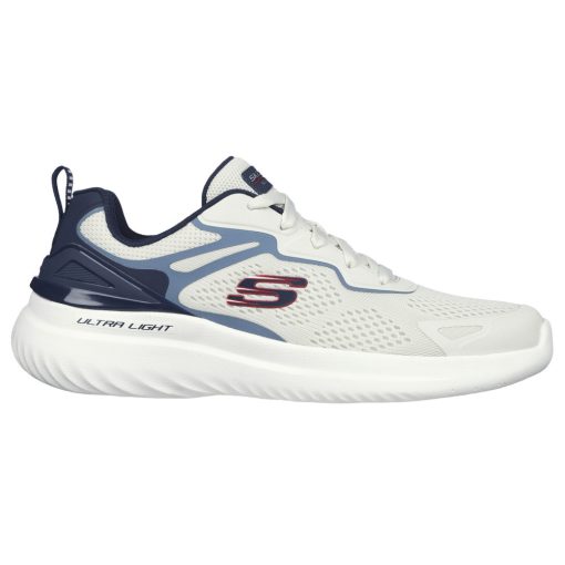 Skechers 232674-wnv Férfi kék-fehér fűzős sportcipő