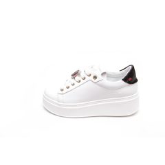 Alpino 24YA-0409-feher Női fehér köves fűzős cipő