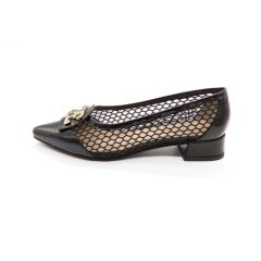 Via Roma 251-5504-black Női fekete hegyes orrú félcipő